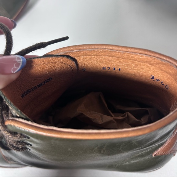 Penny Luck Leather Lace-Up Boots Men’s 9 | Vintage Inspired Cap Toe Ankle Boots - Picture 8 of 8